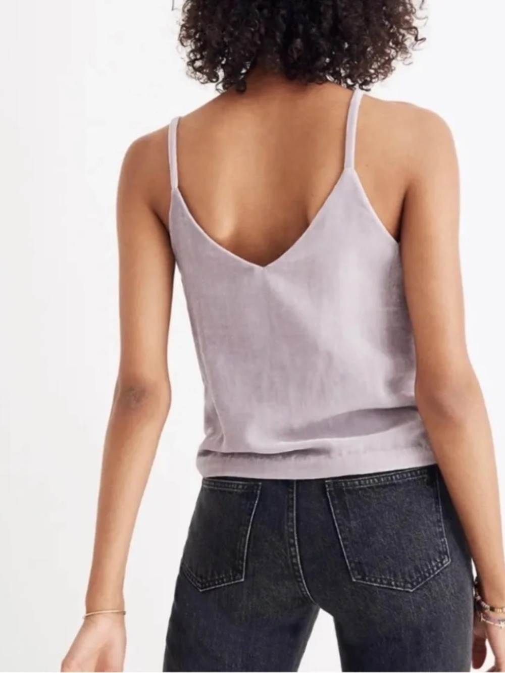 Madewell lilac purple velvet cami tank top size 2 - Picture 9 of 9